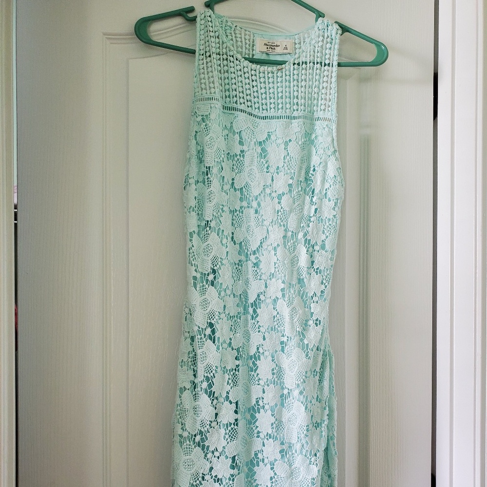 Baby Blue Crochet Abercrombie & Fitch Dress Size 4